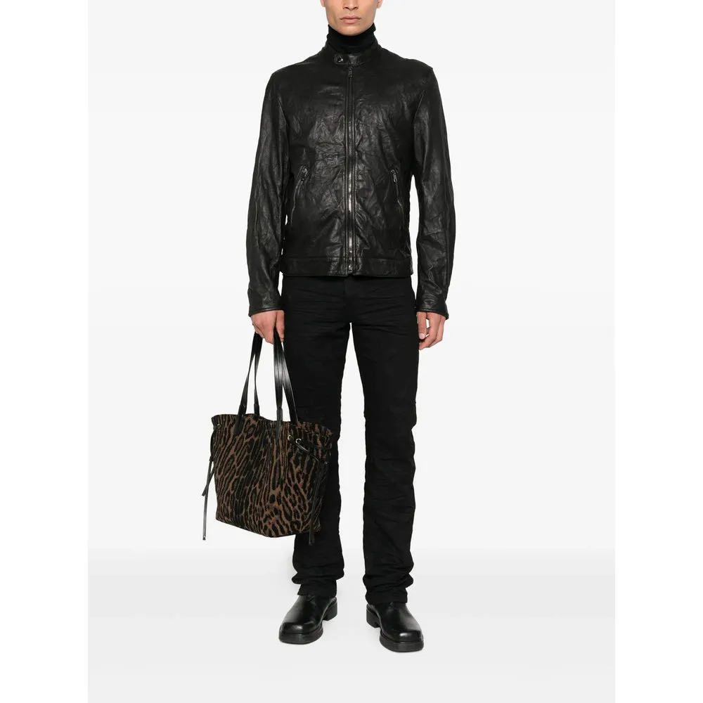 Leather Outerwears Black sold by Wanan Luxury product image thumbnail 4