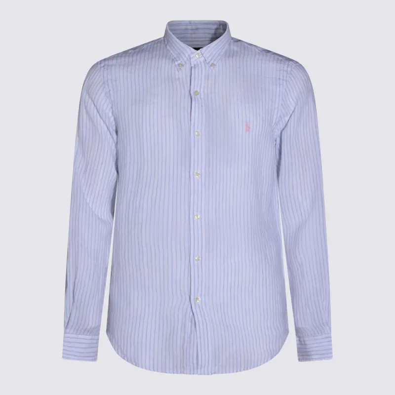 Shirts 7188a White Blue made by Polo by Ralph Lauren