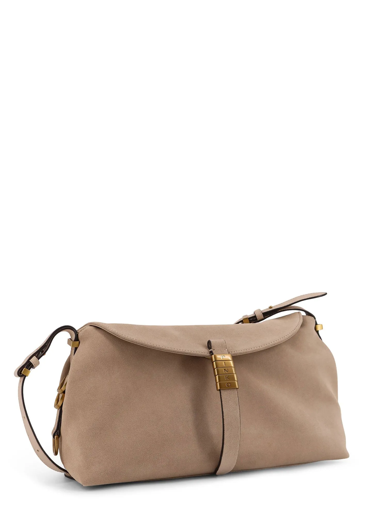 Suede Crossbody Bag With Metal Detail With Engraved Logo sold by Wanan Luxury product image thumbnail 3