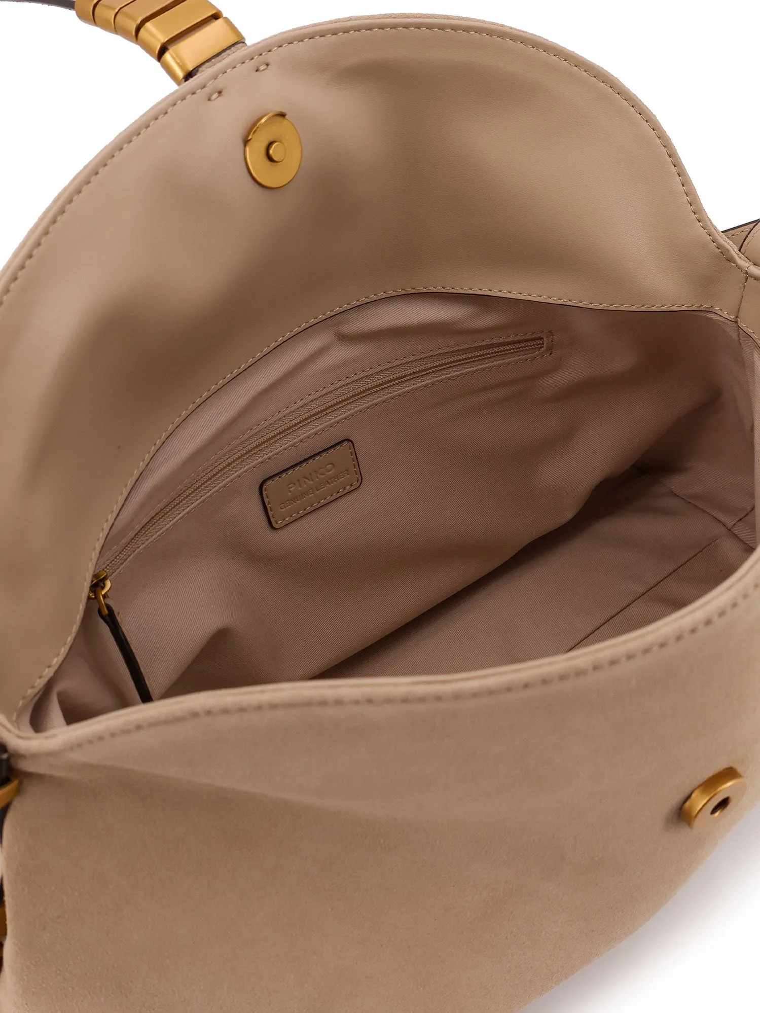 Suede Crossbody Bag With Metal Detail With Engraved Logo sold by Wanan Luxury product image thumbnail 4