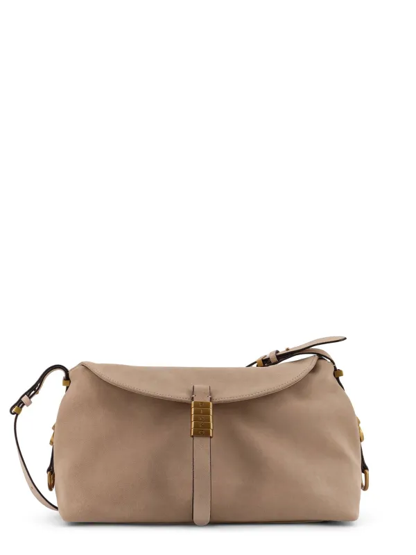 Suede Crossbody Bag With Metal Detail With Engraved Logo sold by Wanan Luxury