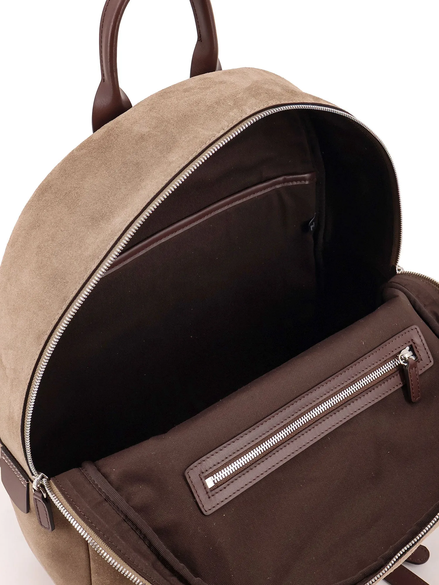 Suede Backpack With Engraved Logo sold by Wanan Luxury product image thumbnail 4