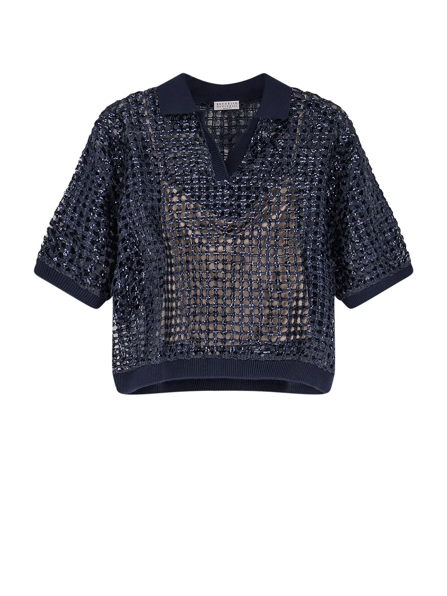 Silk And Linen Sweater With Sequins sold by Wanan Luxury