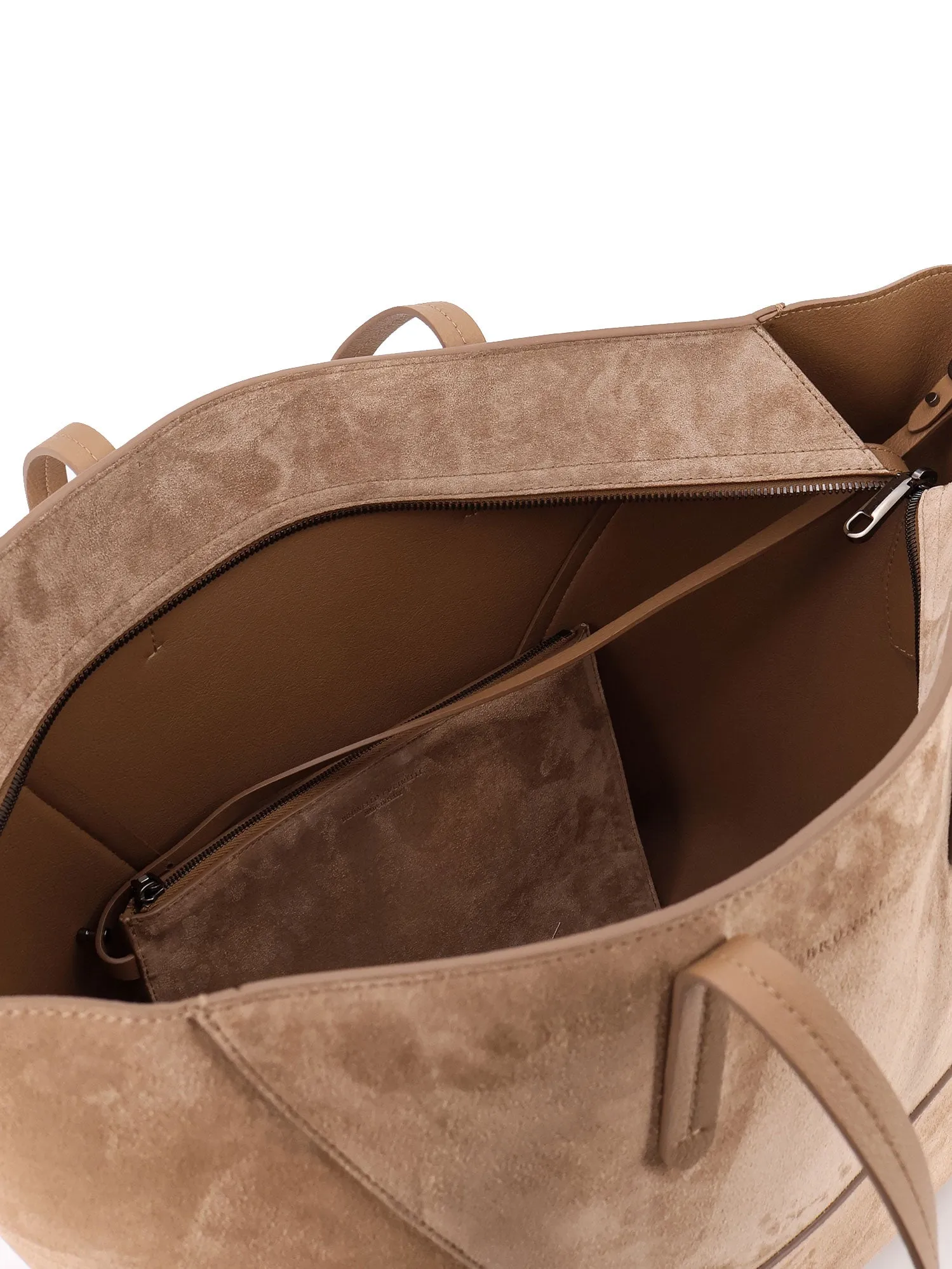 Bc Duo Suede Shoulder Bag With Engraved Logo sold by Wanan Luxury product image thumbnail 5