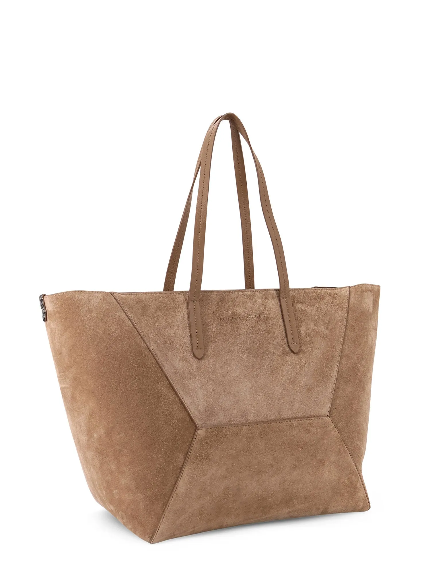 Bc Duo Suede Shoulder Bag With Engraved Logo sold by Wanan Luxury product image thumbnail 3