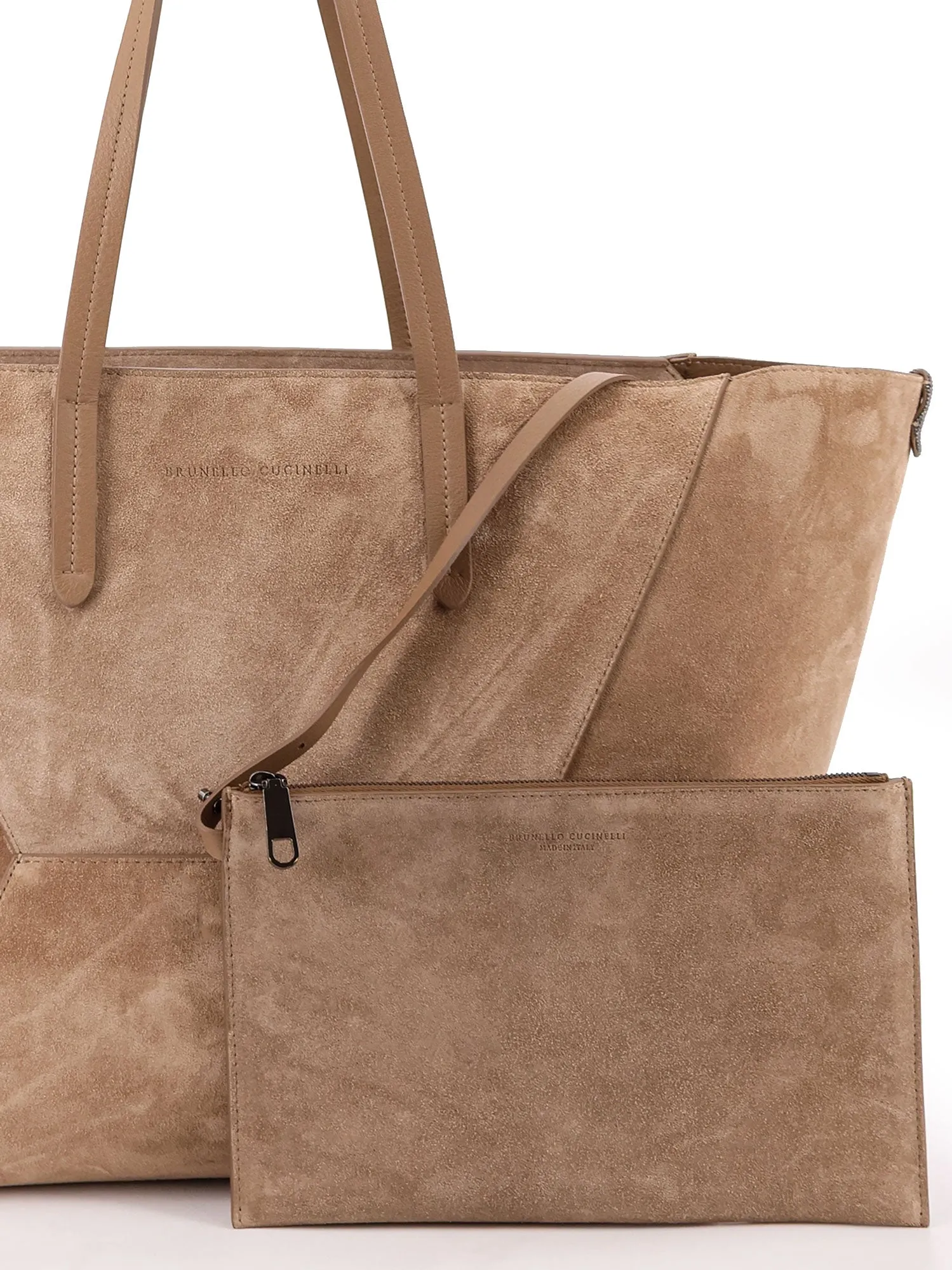 Bc Duo Suede Shoulder Bag With Engraved Logo sold by Wanan Luxury product image thumbnail 4