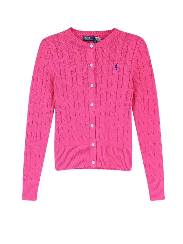 Cotton Cardigan With Contrasting Logo sold by Wanan Luxury