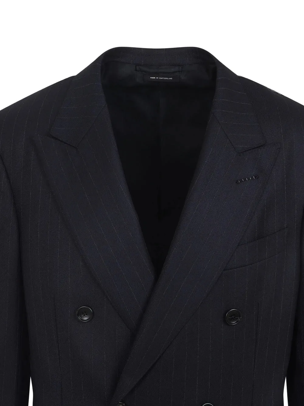 Double-Breasted Pinstripe Blazer sold by Wanan Luxury product image thumbnail 3