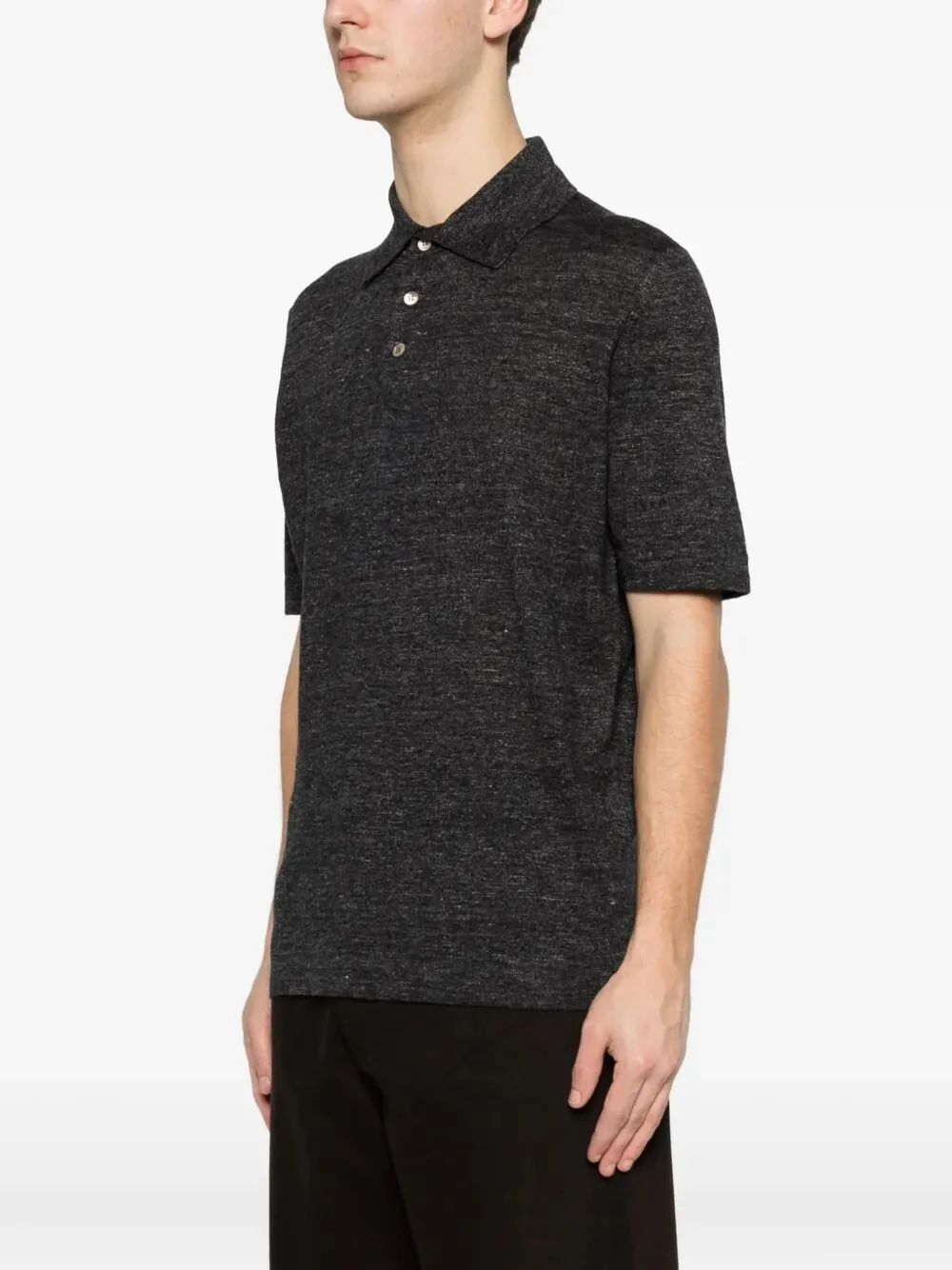 Linen And Cotton Knit Polo sold by Wanan Luxury product image thumbnail 4