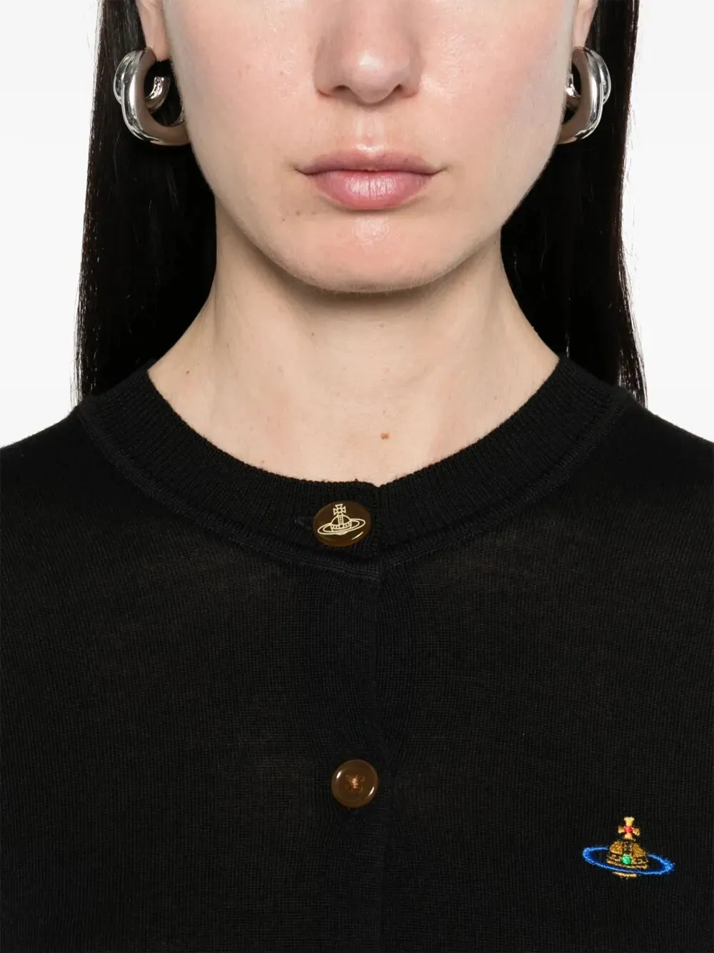 Bea Silk Blend Cropped Cardigan sold by Wanan Luxury product image thumbnail 3