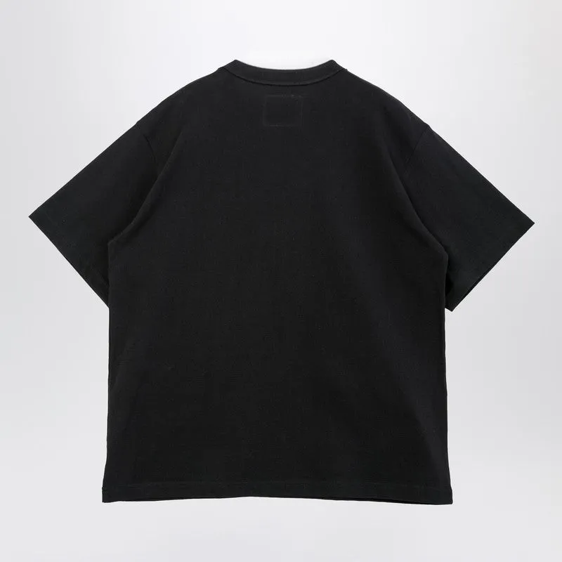 Black Cotton T-Shirt With Logo Patch sold by Wanan Luxury product image thumbnail 2