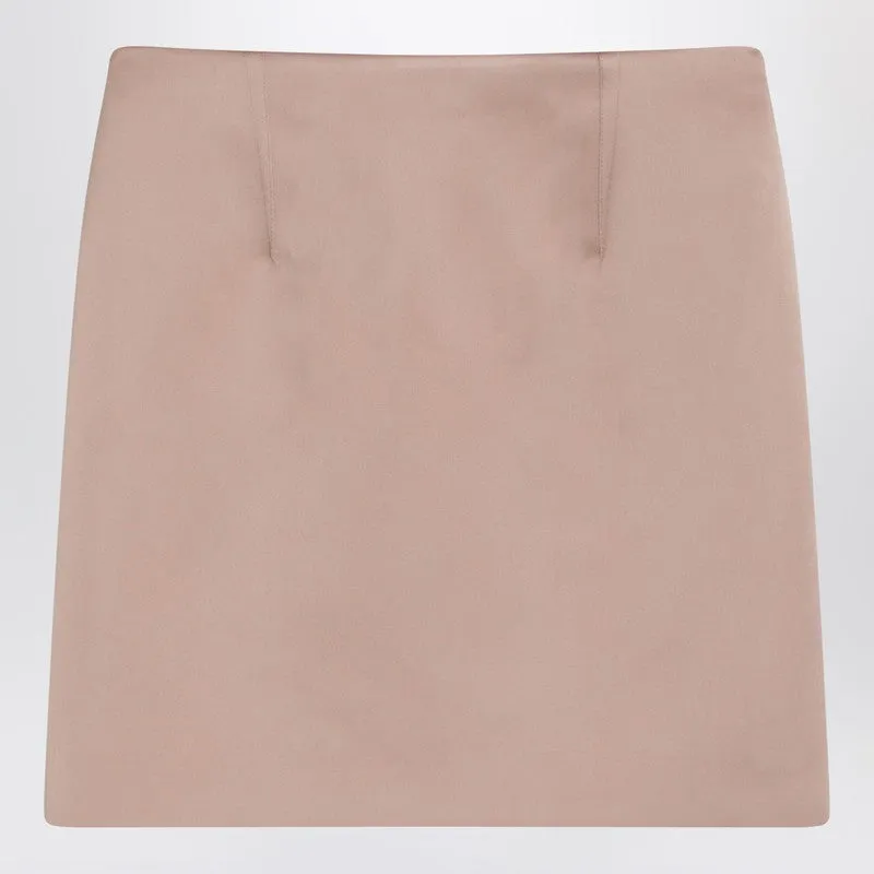 Short Pink Satin Pencil Skirt sold by Wanan Luxury