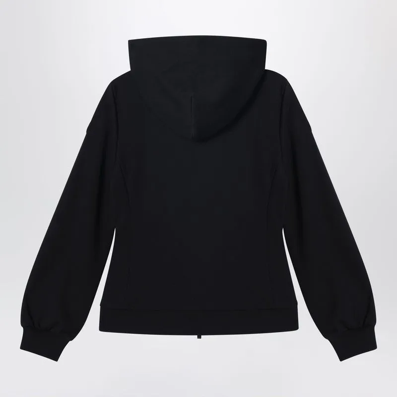 Black Padded Zip-Up Cotton Cardigan sold by Wanan Luxury product image thumbnail 2