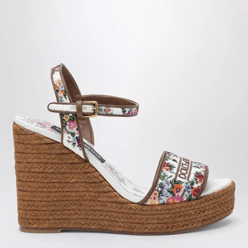 Wedge Sandals With Logo Embroidery sold by Wanan Luxury