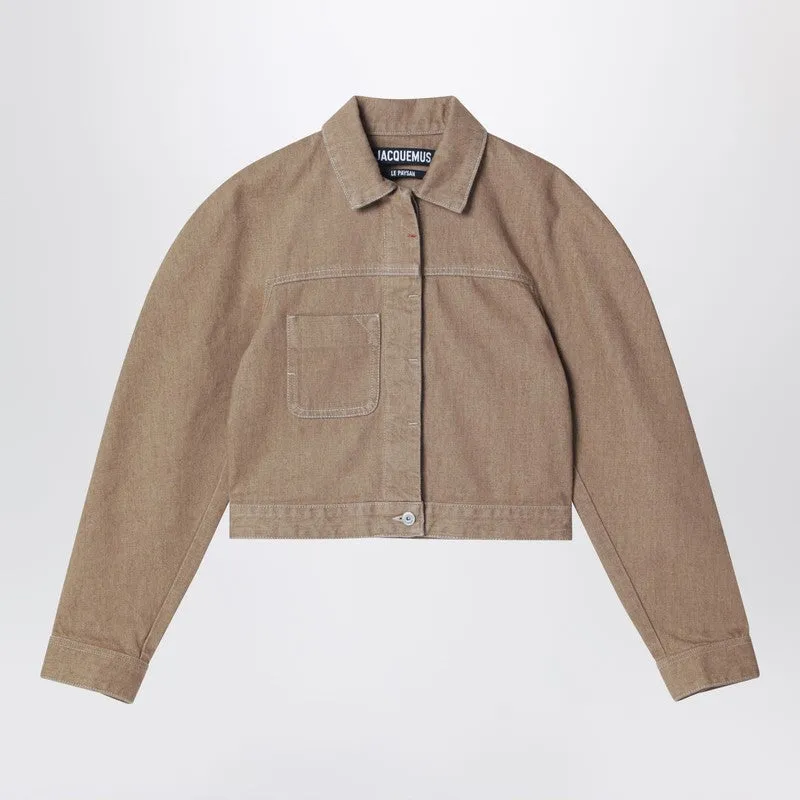 Beige Ovalo Cargo Jacket sold by Wanan Luxury