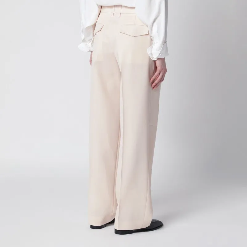 Ivory Wool Gabardine Trousers sold by Wanan Luxury product image thumbnail 2