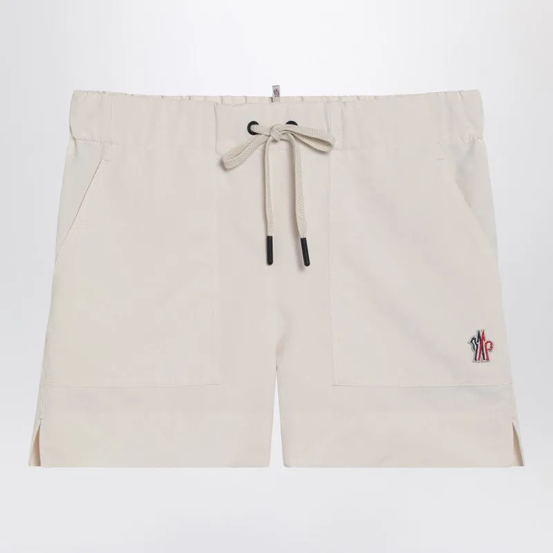 Beige Technical Froissé Shorts sold by Wanan Luxury