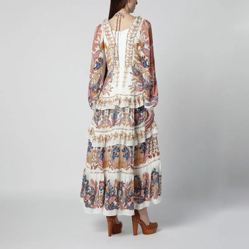 White Sea Garden Dress With Tiered Ruffles sold by Wanan Luxury product image thumbnail 2