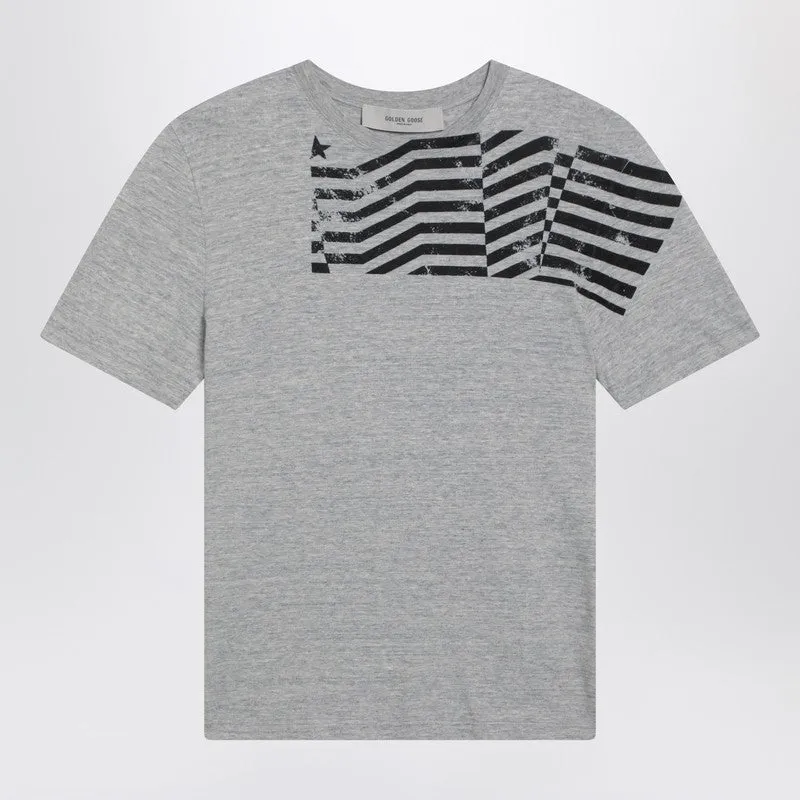 Grey T-Shirt With Logo Print sold by Wanan Luxury