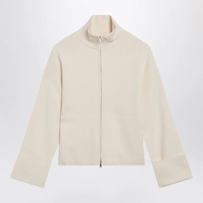 Ivory Viscose-Blend Zip-Up Sweatshirt sold by Wanan Luxury