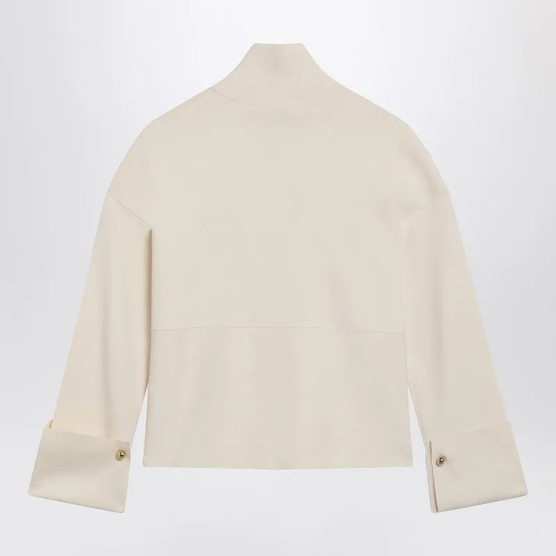 Ivory Viscose-Blend Zip-Up Sweatshirt sold by Wanan Luxury product image thumbnail 2