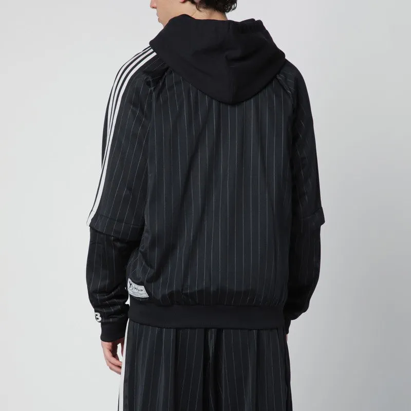 Black Convertible Sweatshirt With Pinstripe Pattern sold by Wanan Luxury product image thumbnail 2