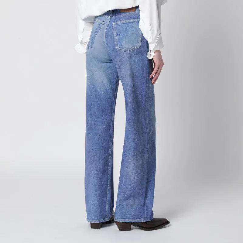 Wata Cut Jeans With Aurora Blue Digital Print sold by Wanan Luxury product image thumbnail 2