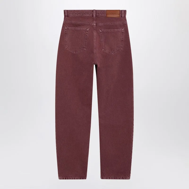 Dark Pink Denim Jeans sold by Wanan Luxury product image thumbnail 2