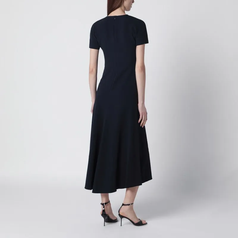 Blaire Dress With Gathered Waist In Navy Blue sold by Wanan Luxury product image thumbnail 2