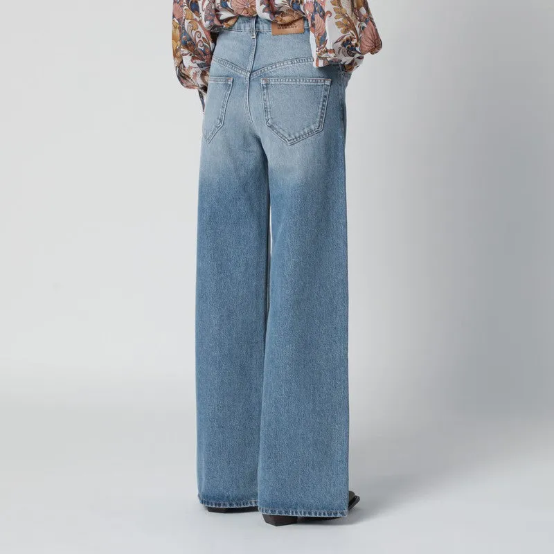 Light Blue Lemony Wide-Leg Jeans sold by Wanan Luxury product image thumbnail 2