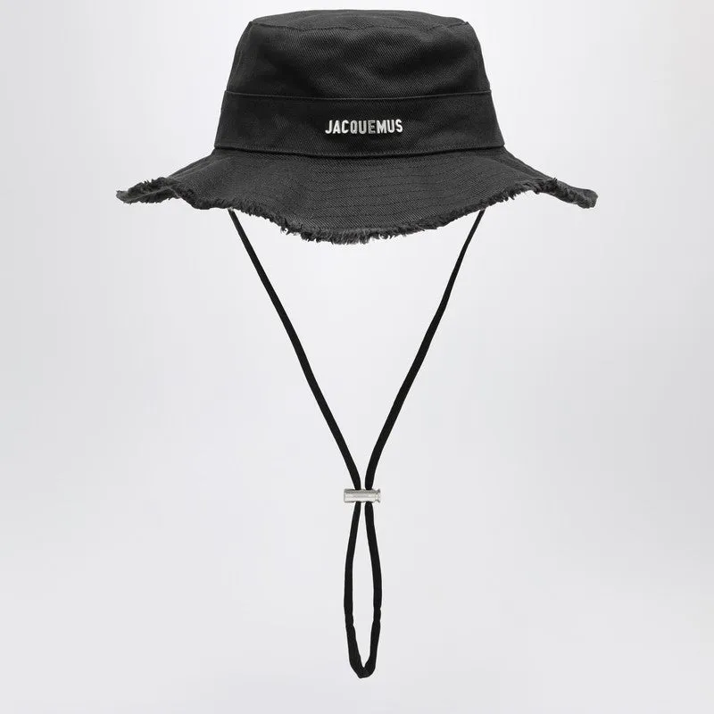 Le Bob Artichaut Black Cotton Hat made by Jacquemus