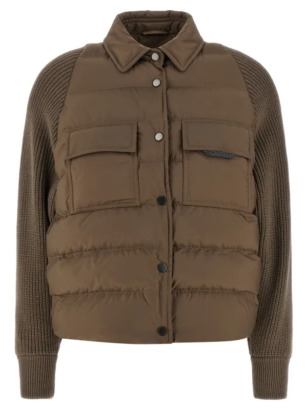 Nylon Down Jacket Puffer Jackets Brown sold by Wanan Luxury