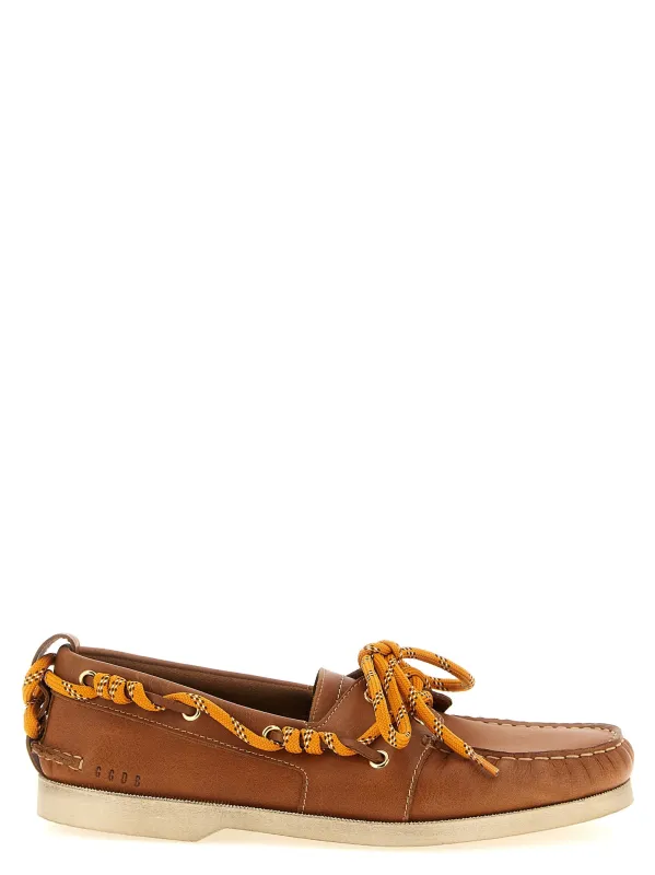 Leather Boat Shoe Loafers Brown sold by Wanan Luxury