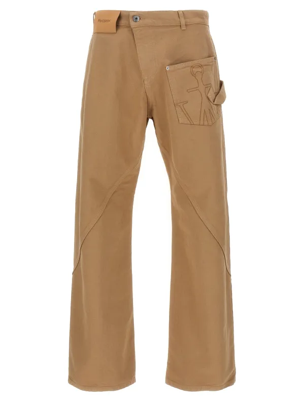 Twisted Workwear' Pants Beige sold by Wanan Luxury