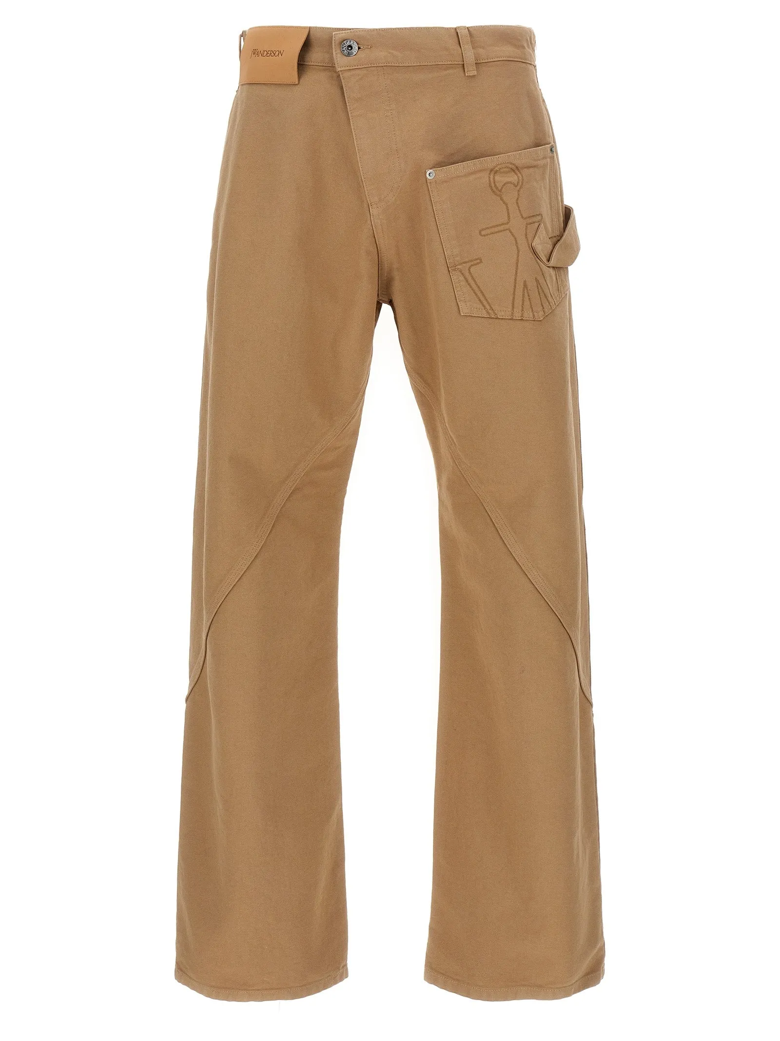 Twisted Workwear' Pants Beige sold by Wanan Luxury