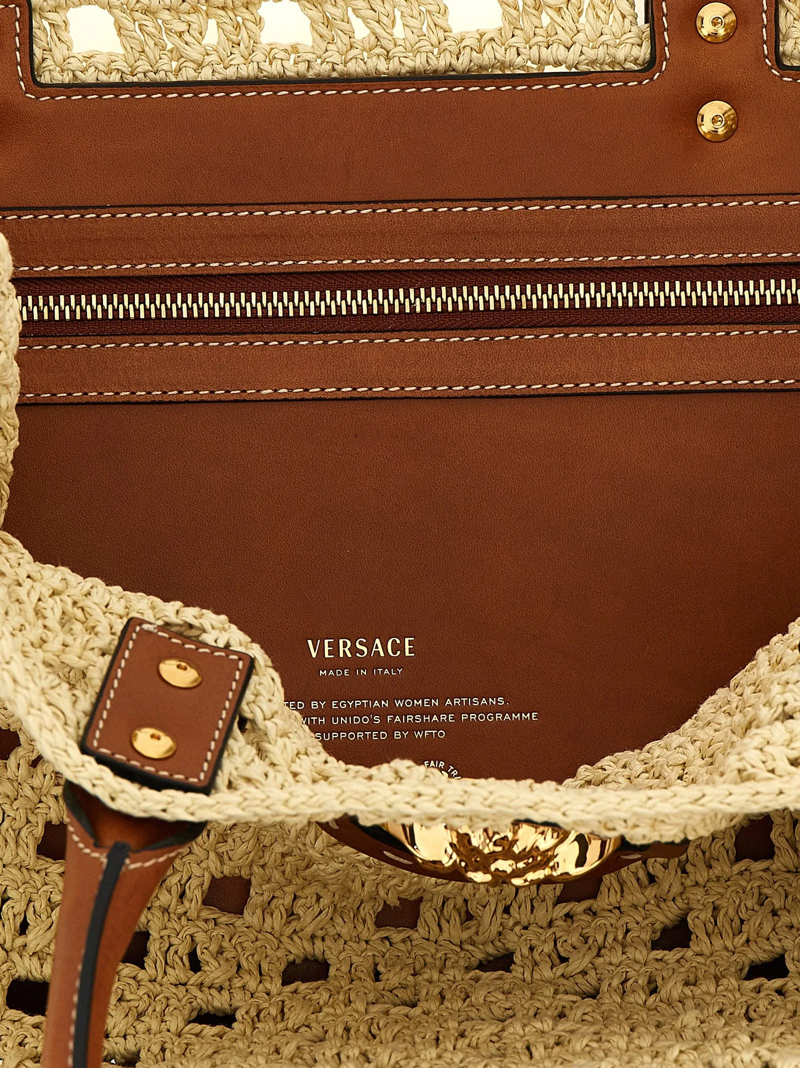 La Medusa Tote Bag Beige sold by Wanan Luxury product image thumbnail 4
