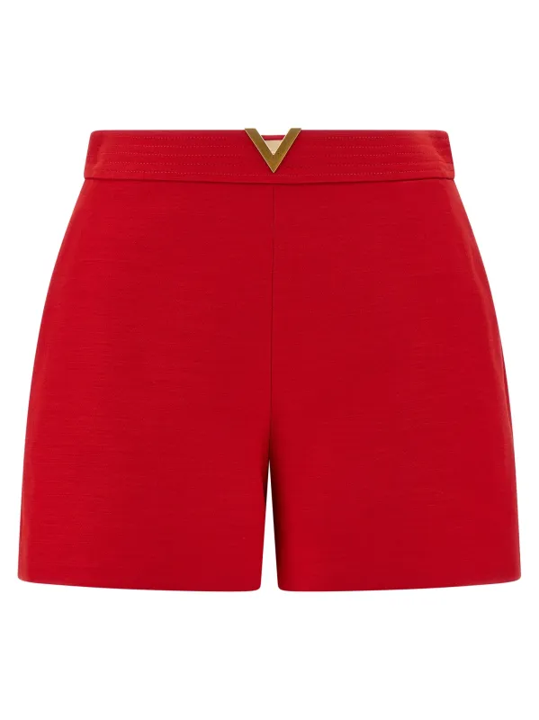 Valentino Garavani Vgold Shorts Bermuda And Short Red sold by Wanan Luxury