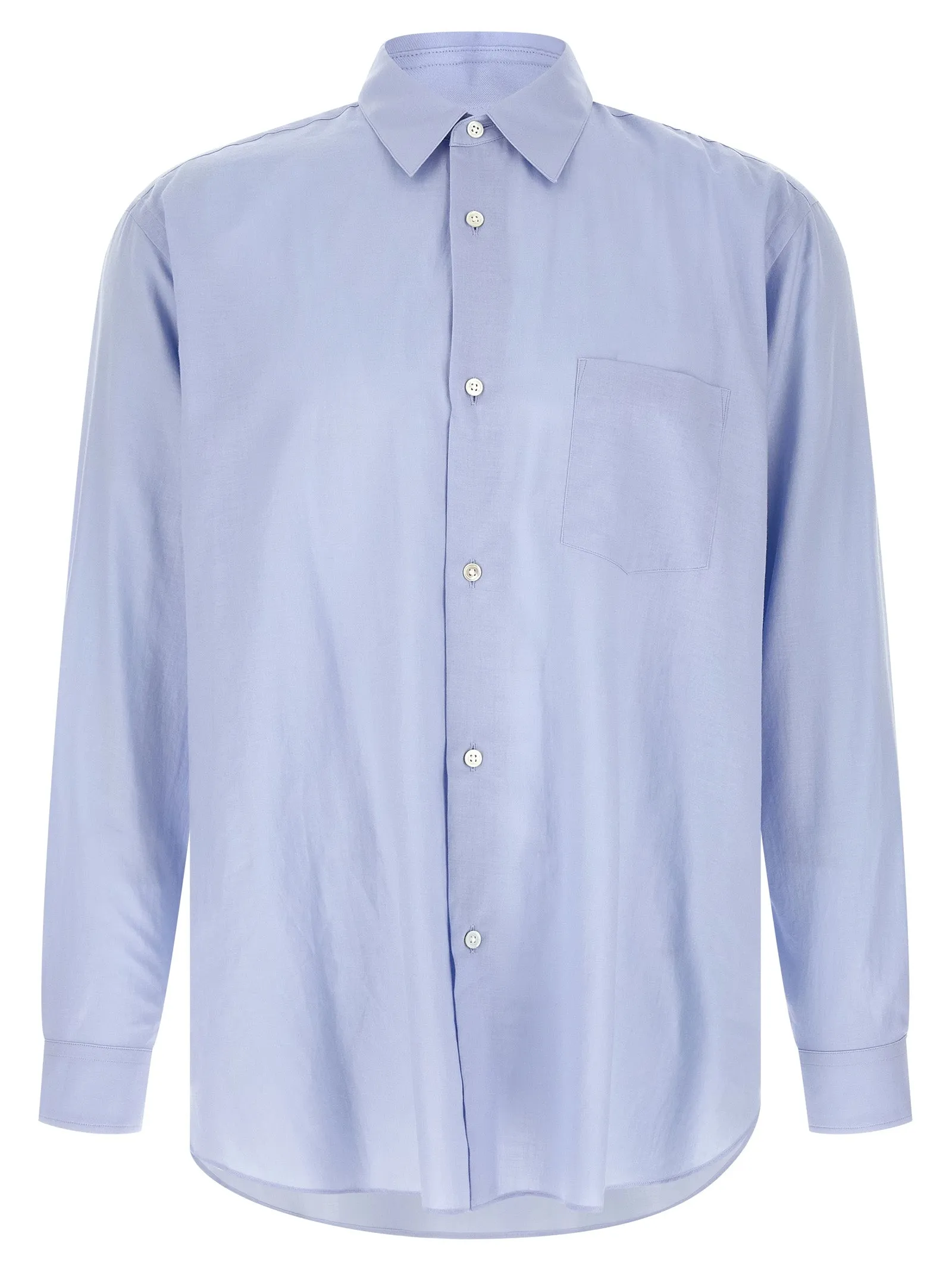 Cotton And Silk Shirt Shirt And Blouse Light Blue sold by Wanan Luxury