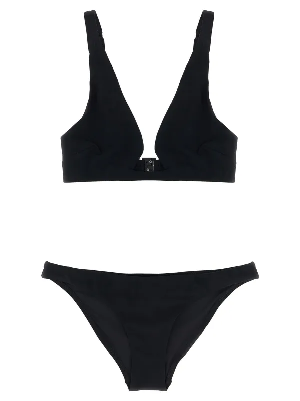 Rhiannon Fire Beachwear Black made by Zimmermann