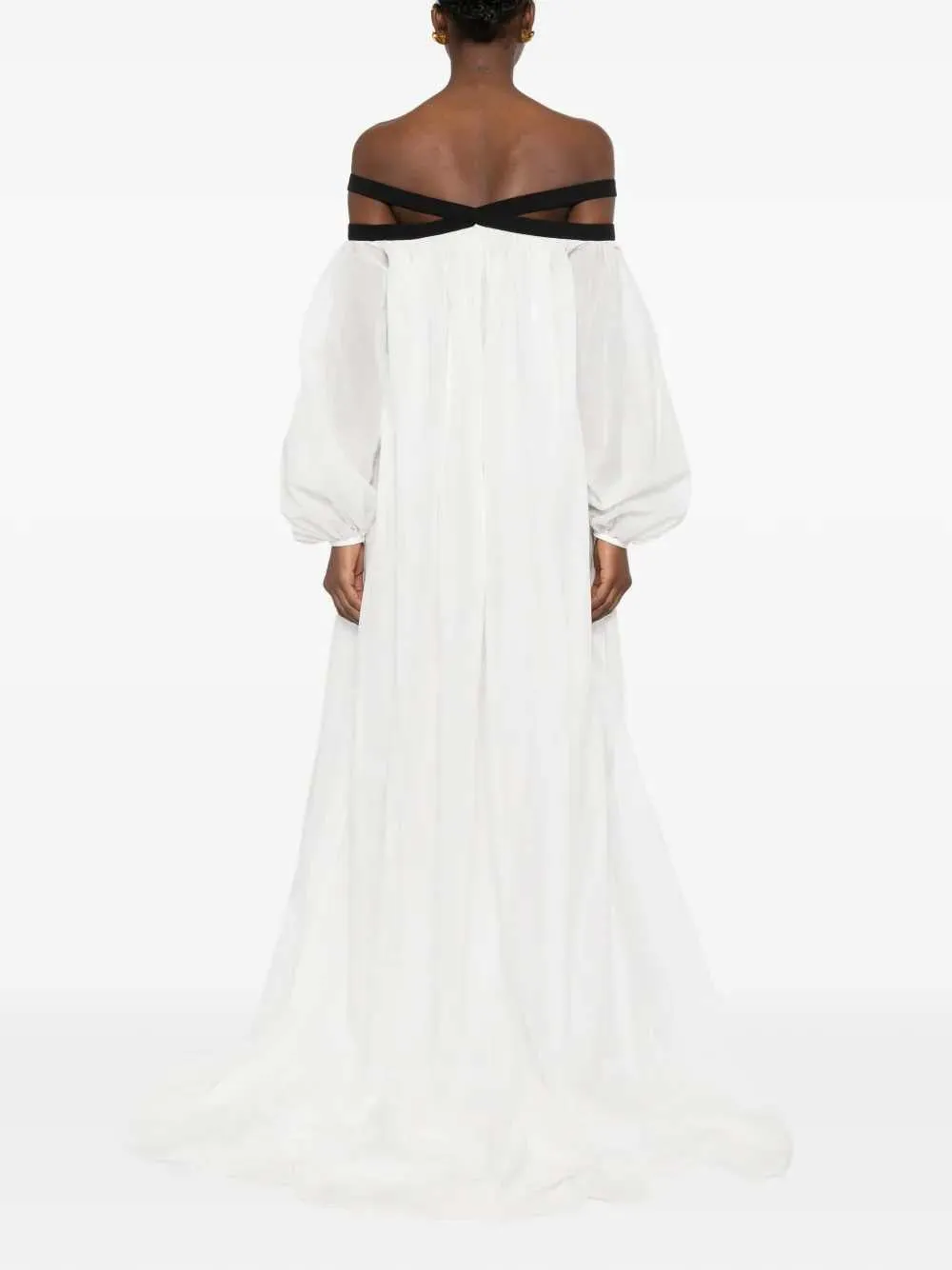 Long Dress With Black Detail sold by Wanan Luxury product image thumbnail 4