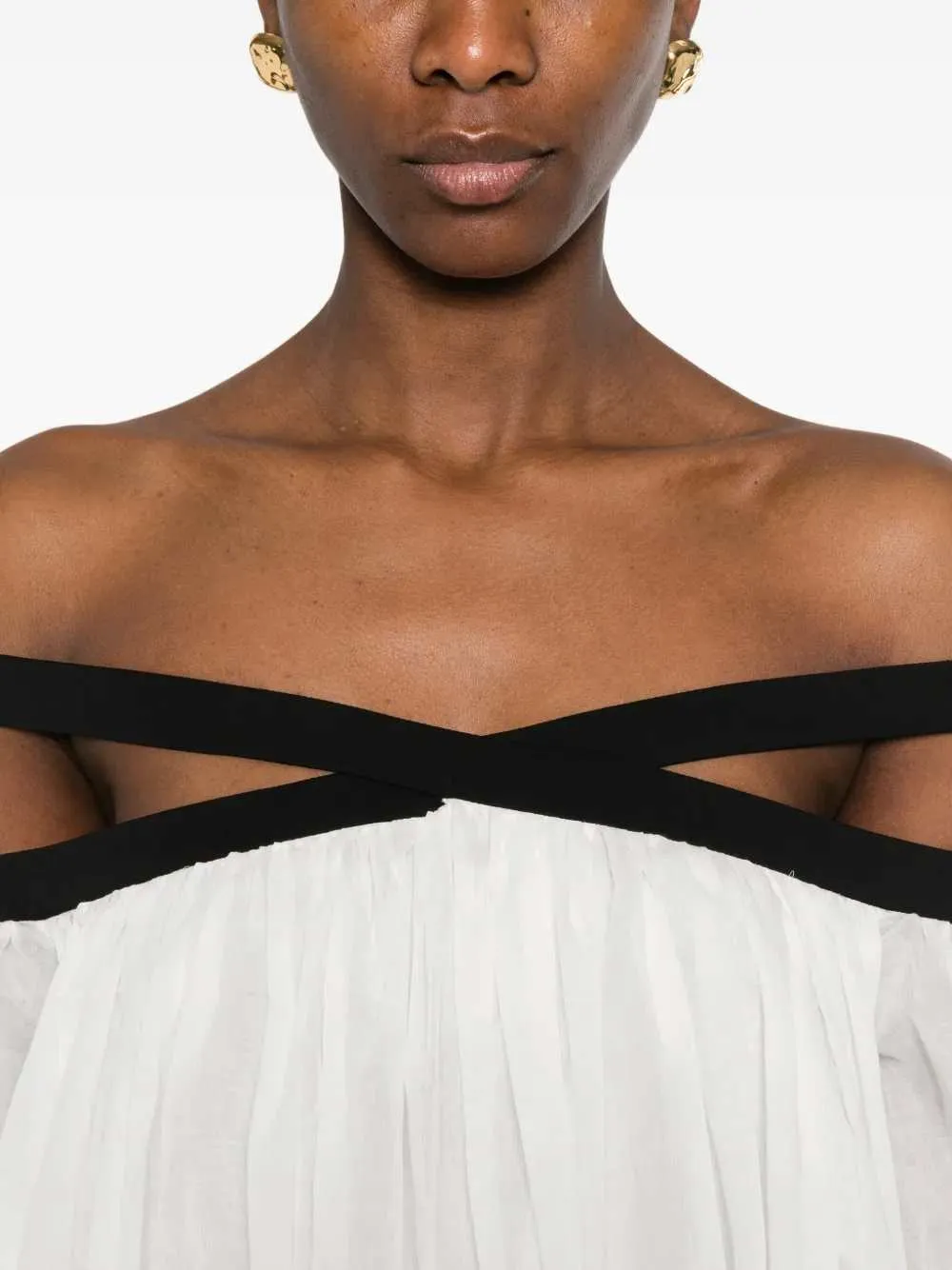 Long Dress With Black Detail sold by Wanan Luxury product image thumbnail 5