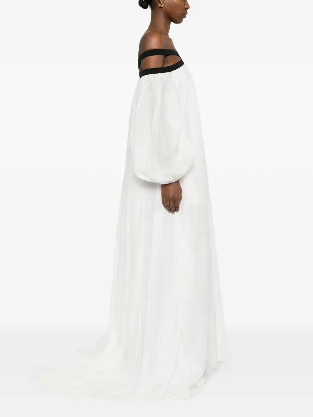 Long Dress With Black Detail sold by Wanan Luxury product image thumbnail 3