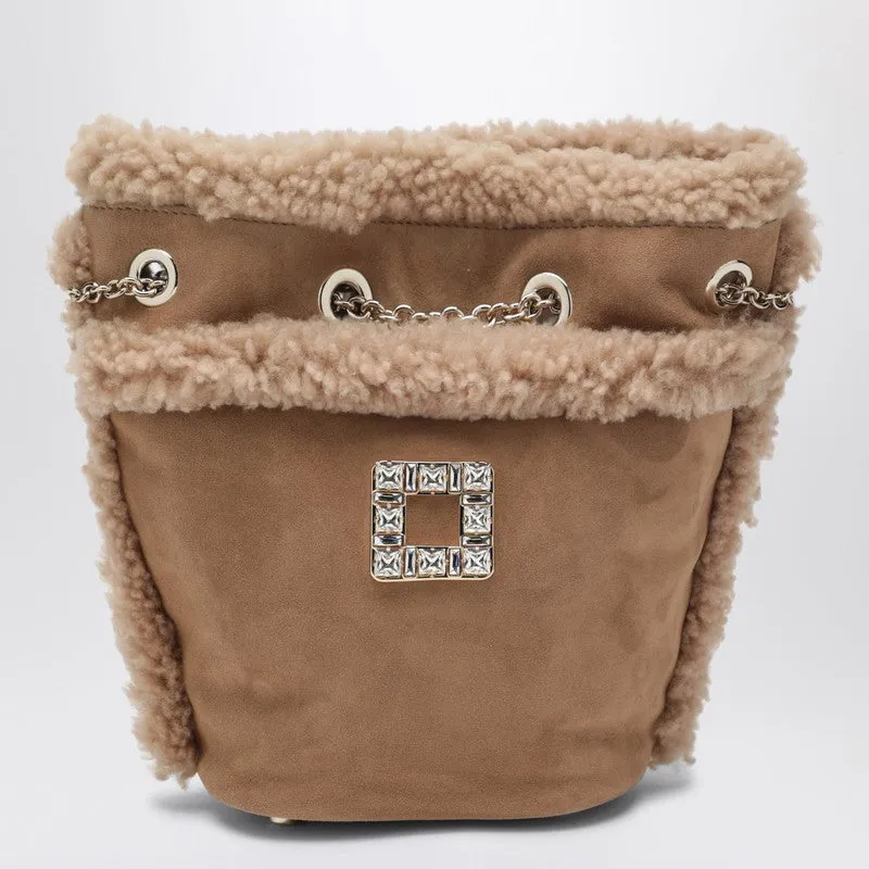 Très Vivier Backpack In Suede And Shearling sold by Wanan Luxury