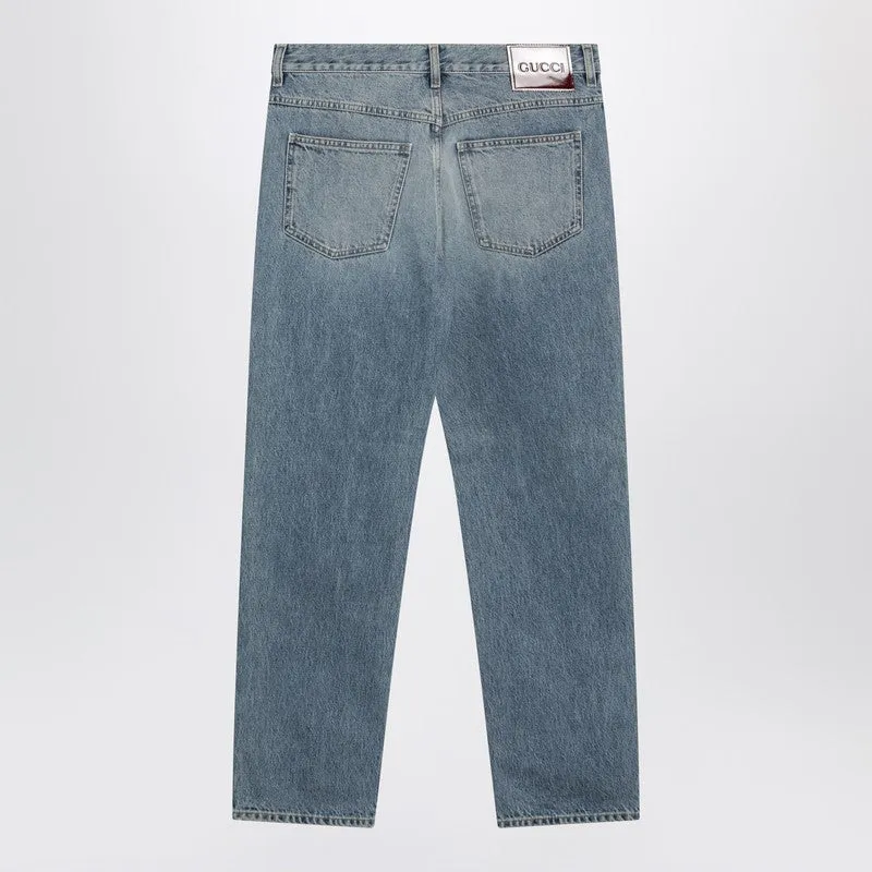 Light Blue Délavé Slim-Fit Jeans sold by Wanan Luxury product image thumbnail 2