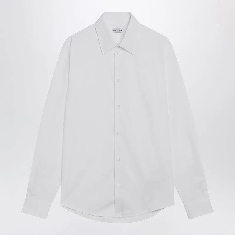 White Cotton Poplin Shirt sold by Wanan Luxury