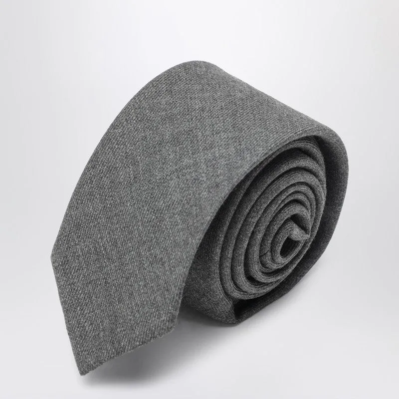 Grey Wool Tie sold by Wanan Luxury