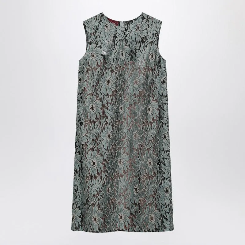 Sage Green Floral Lace Dress made by Gucci