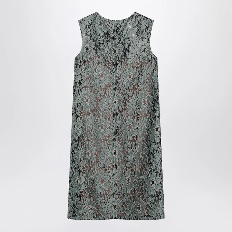 Sage Green Floral Lace Dress sold by Wanan Luxury product image thumbnail 2
