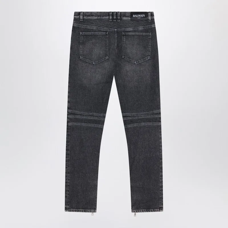 Grey Washed Slim Biker Jeans sold by Wanan Luxury product image thumbnail 2
