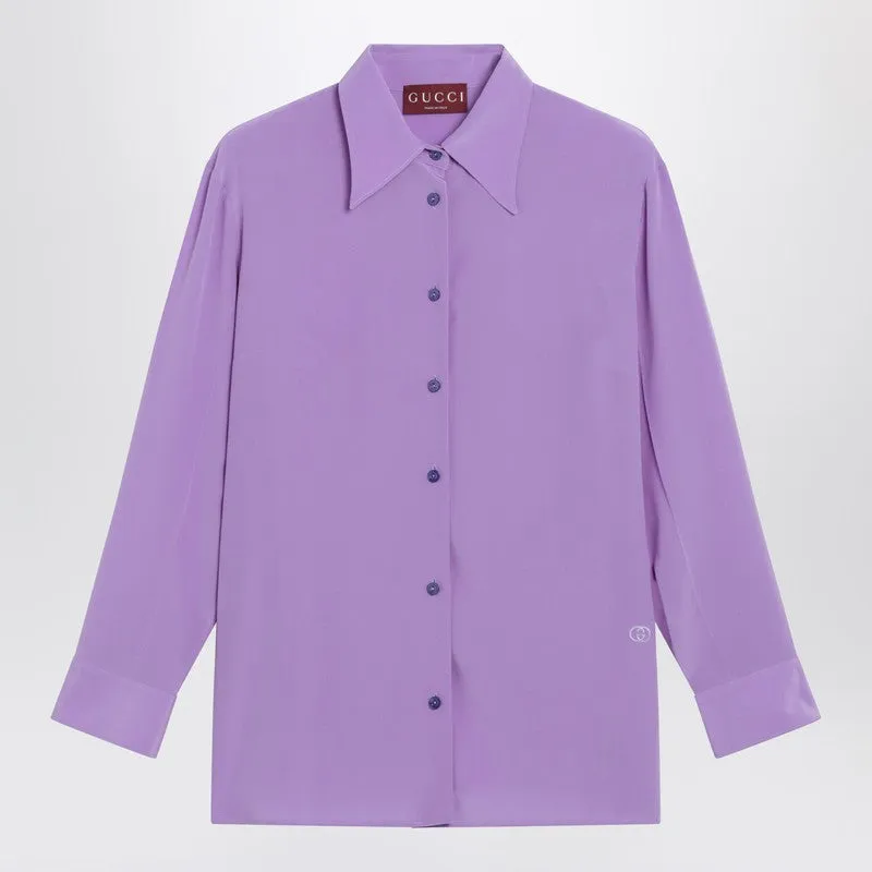 Purple Silk Shirt sold by Wanan Luxury
